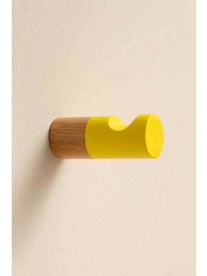 Orient Design Sarı - Naturel İskandinav Stili Ahşap Askı