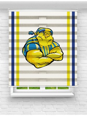 MAS Şampiyon Sarı Kanarya Baskılı Zebra Perde | Çocuk Odası