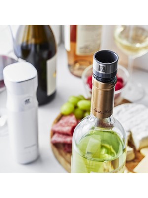 Zwilling Fresh & Save Vakumlu Şarap Tıpası Seti, 3 Parça, Gri