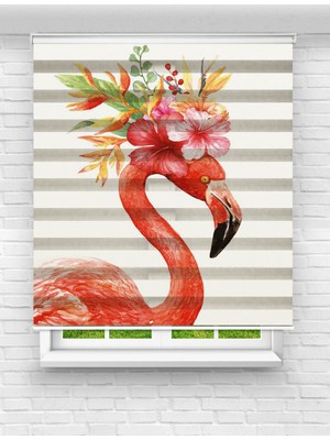 MAS Sevimli Kuğu Baskılı Zebra Perde | Çocuk Odası Için