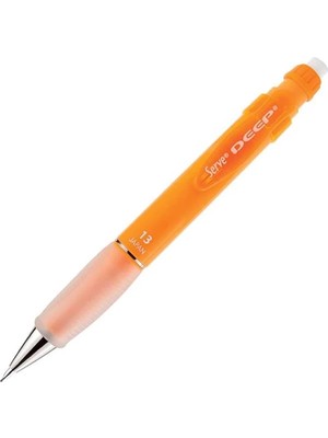 AyrStore Deep Mekanik Kurşun Kalem 1.3mm, Kalın Gövde, Yumuşak Grip, Fosforlu Turuncu
