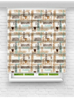 MAS Kahve Desenli Baskılı Zebra Perde – Şık ve Zarif Tasarım, Modern Ev Dekorasyonu Için Ideal