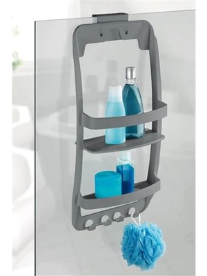 AyrStore Plastik Banyo Rafı (Gri)