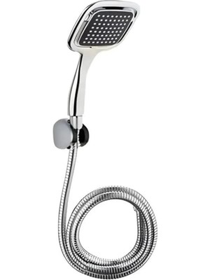 AyrStore Spiralli Duş Başlığı Seti, 4 Fonksiyonlu Krom Duş Başlığı, 150 cm Duş Hortumu, Mafsallı