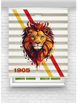 MAS 1905 Aslan Temalı Dijital Baskılı Desenli Zebra - Stor Perde