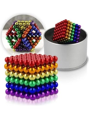 AyrStore No Name Renkli Manyetik Mıknatıs Toplar 5mm 216 Adet Neocube Neo Cube Küp