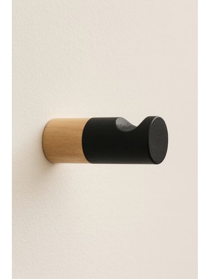 Orient Design Siyah - Naturel İskandinav Stili Ahşap Askı