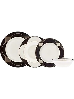 AyrStore Lucero 24 Parça 6 Kişilik Porselen Yemek Takımı