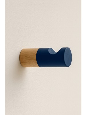 Orient Design Lacivert - Naturel İskandinav Stili Ahşap Askı