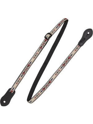 AyrStore Levy's Leathers 1,27 cm Jakarlı Dokuma Mandolin/ukulele Kayışı, Iki Deri Askı Pim Ucu Ile; 127 Cm'ye