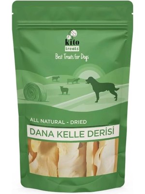 AyrStore Kurutulmuş Dana Kelle Derisi Çiğnemelik Köpek Ödül MAMASI%100 Doğal, Glutensiz, Organik 100 gr