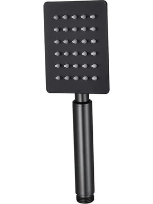 AyrStore El Duş Başlığı 304 Çelik Metal Kare KE104 (Mat Siyah)