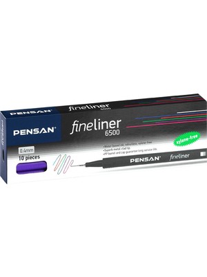 Kitabevimden Pensan Fineliner Keçe Uç Kalem 0.4 mm Mavi 6500-10-PKT