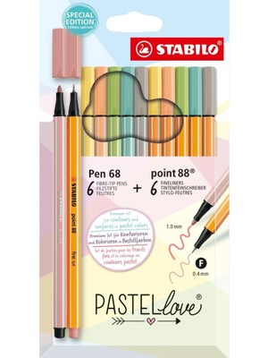 Kitabevimden Stabilo Point 88 & Pen 68 Pastellove 12 Li 6888/12-7-7