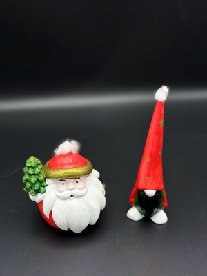 Empressco Kırmızı Yılbaşı Dekoru, Noel Baba ve Cüce Figürleri, Süsleme Malzemeleri