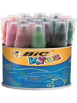 Kitabevimden Bic Keçeli Boya Kalemi Visa Fırça Uç 18 Renk 828965