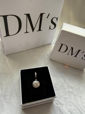 DMs Silver Pembe Çiçek 2'li Sallantılı Gümüş Charm'ı