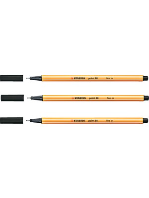 Kitabevimden Stabilo Keçe Uçlu Ince Kalem ( 10 Adet) 88 Point 0.4 mm Siyah 88/46