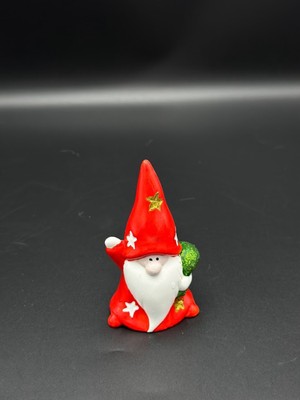 Empressco Kırmızı Şapkalı Noel Baba Cücesi Dekoratif Figür, Yılbaşı Süsü