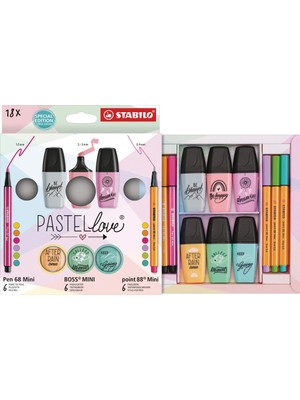 Kitabevimden Stabilo Pastellove Mini Set 18 Li 77/5-8