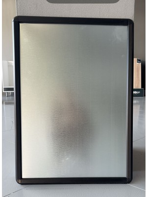 Atlantik Mobilya Galvaniz Arkalıklı Alüminyum A1 (60X85) 32MM Siyah  Çerçeve