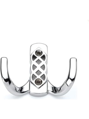 Storemax Askı Vestiyer Duvar Dolap Elbise Askısı Krom Kristal Örgülü Metal Mobilya Askısı 4 Adet