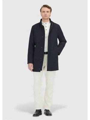 Ramsey Lacivert Regular Fit Dik Yaka Casual Dokuma Kaban