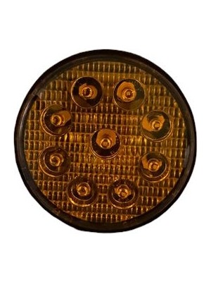 Universal Çalışma Lambası Sis Sarı 9 LED Yuvarlak