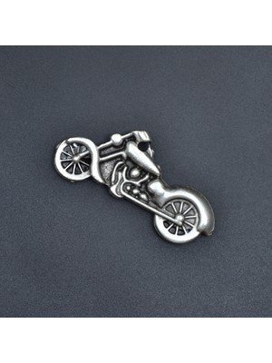 Alooya Chopper Motor Gümüş Kaplama Kolye Ucu
