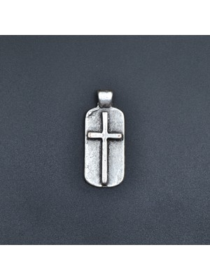 Alooya Haç Künye Gümüş Kaplama Kolye Ucu