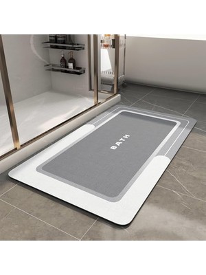 Storemax Banyo Paspası - Kaymaz Süper Emici Lekeye Dayanıklı Hızlı Kuruyan Ince Banyo Halısı - Küvet Vanity Için Zemin Paspası - Kolay Bakım 40 x 60