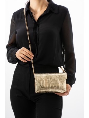 Nbi Bags Uzun Zincirli Krok Clucth Jake Kadın El ve Omuz Çanta