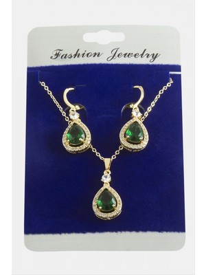 Marsilyan Damla Zirkon Taşlı Set Kolye