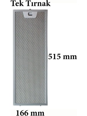 Franke Hood Ftc 6032 Gr/x Ankastre Aspiratör Davlumbaz Için Alüminyum Yağ Filtresi 166X515MM