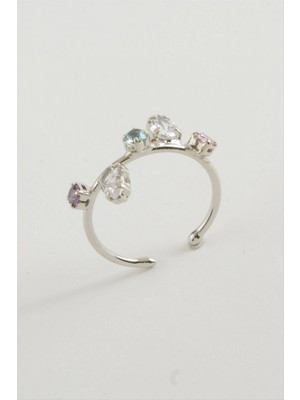 Marsilyan Oval Renkli Taşlı Yüzük