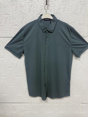 Laviva Fashion Kısa Kollu Pike Çıtçıt Düğmeli Gömlek