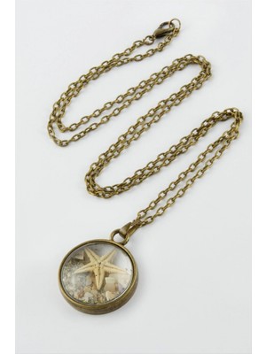 Marsilyan Deniz Yıldızı Canlı Kolye