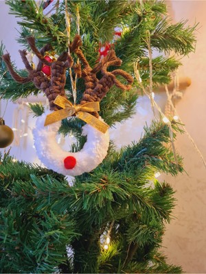 Empressco Bej Çam Ağacı Süsü, Şık ve Doğal Dekorasyon