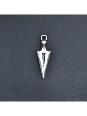 Alooya Ok ucu Gümüş Kaplama Kolye Ucu