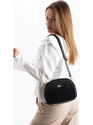 Sanmorris Suni Deri Orta Boy Omuz Askılı Kadın Çantası