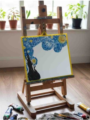 El Yapımı El Boyaması Van Gogh Yıldızlı Gece Temalı Dekoratif Ayna – Rky Studio