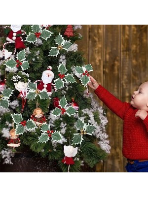 Empressco Kırmızı Yeni Yıl Dekoratif Çiçek, Şık ve Canlı Havalı Süsleme Parçası