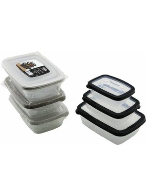 Storemax 3’lü Sızdırmaz Saklama Kabı Seti (300ML + 600ML + 1200ML) | Şeffaf Plastik, Kapaklı, Buzdolabı, Yemek ve Mutfak Düzenleyici Saklama Kutusu