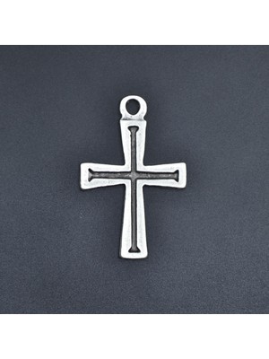 Alooya Haç Gümüş Kaplama Kolye Ucu