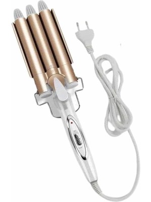 Bi Seyyar Saç Şekillendirici Wag Maşa Üçlü Yüksek Isı Ayarlı Seramik Kaplama - BI001V-4YUO47