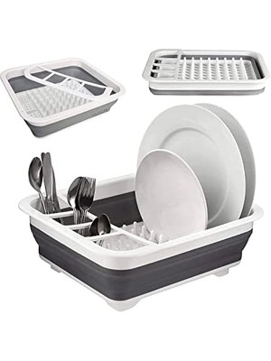 Storemax Katlanabilir Bulaşık Kurutmalık, Yer Kaplamaz Minimal Tabaklık