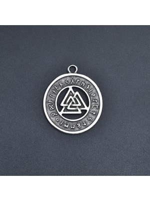 Alooya Mitolojik Viking Run Büyülü Sembol Gümüş Kaplama Kolye Ucu