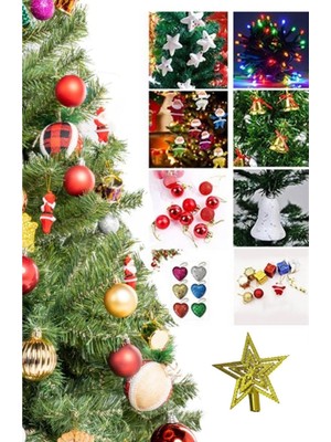 Empressco 120CM Yeşil Yılbaşı Ağacı ve Süsleme Seti, Partili Bol Malzeme