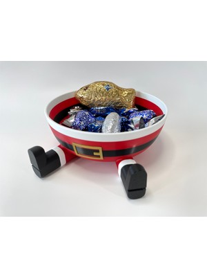 Empressco Renkli Noel Baba Temalı Yılbaşı Çerezlik Kase, Şık ve Eğlenceli Tasarım