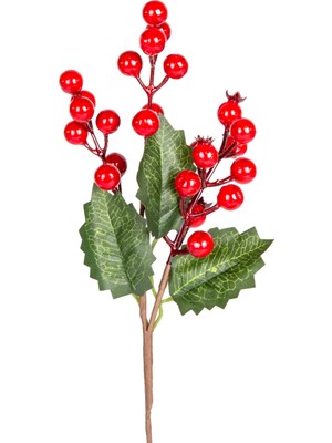 Empressco Kırmızı-Yeşil Yılbaşı Çiçeği Pike Berry, 30 Cm, Şık ve Canlı Dekorasyon Için Ideal